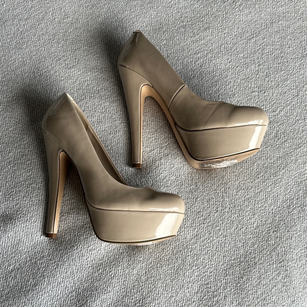 G by Guess Beige Platform Heels